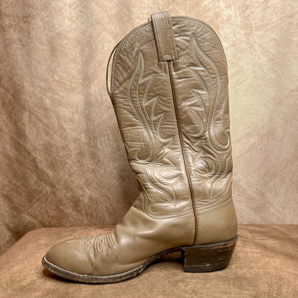 Vintage 90s Hondo Boots El Paso Texas Embroidered Cowboy Walking Boots Rodeo - Picture 10 of 11